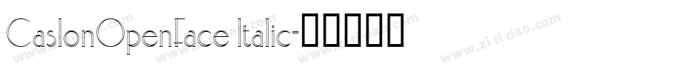 CaslonOpenFace Italic字体转换